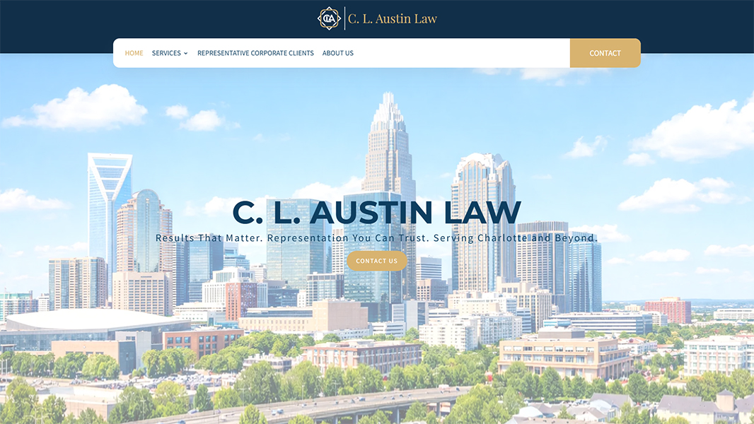 claustinlaw.com - web design custom website solution with modern UI, responsive structure and SEO optimization