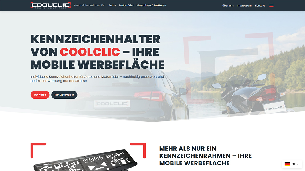 coolclic.ch - web design custom website built in WordPress using Divi with responsive and scalable design