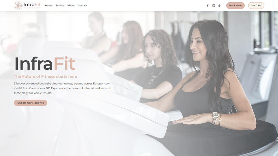 infrafitnc.com - web design custom websites with responsive layout, fast loading speed and intuitive navigation